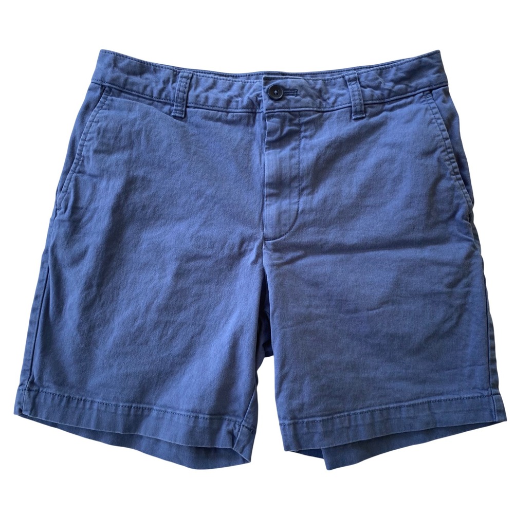 IZOD Saltwater Chino Shorts Mens 30 Blue Stretch 7 Inch Inseam‎ Coastal Preppy